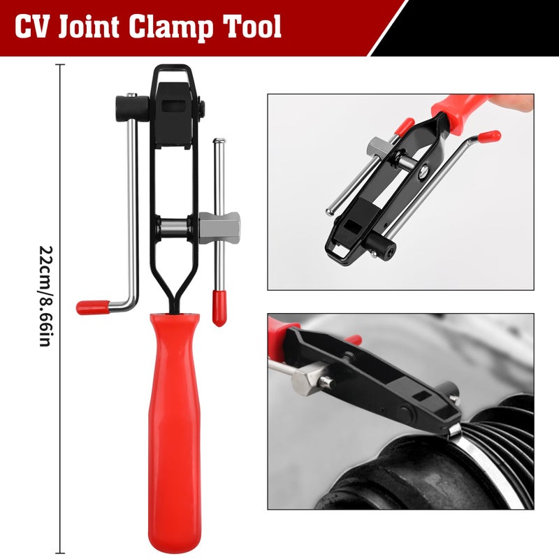 TOOLEAGUE 5Pcs Joint CV Boot Clamp Pliers Set Hose Clamp and Clic-R Type Pliers Auto Trim Removal Tool with Storage Bag for Car ATV UTV - Image 5